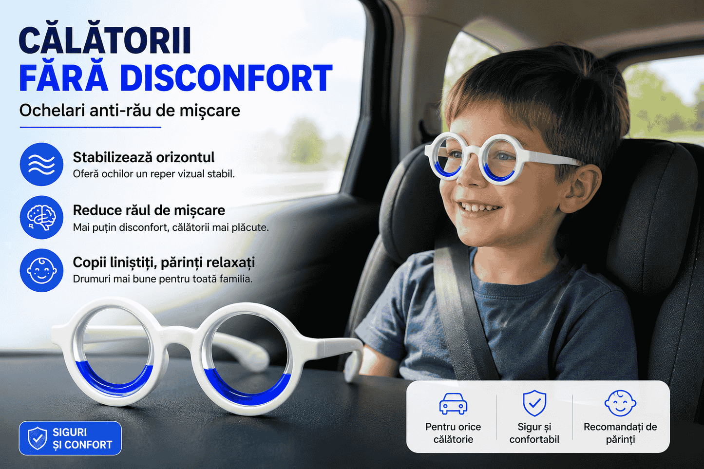 Stop Amețeli™ – Ochelari pentru răul de mișcare