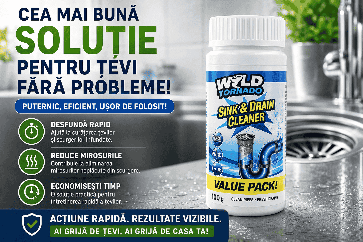 Set 1+1 GRATIS-FosaCurata™-Bioactivator Natural pentru Fose Septice