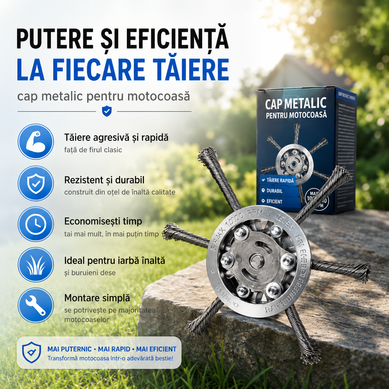 MegaCut-Cap Metalic Diametru 18 cm
