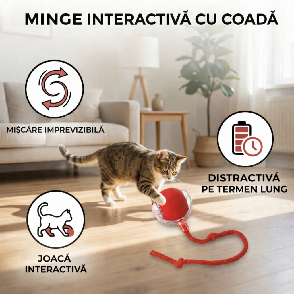 RotatePetBall™-Minge interactivă pentru animale