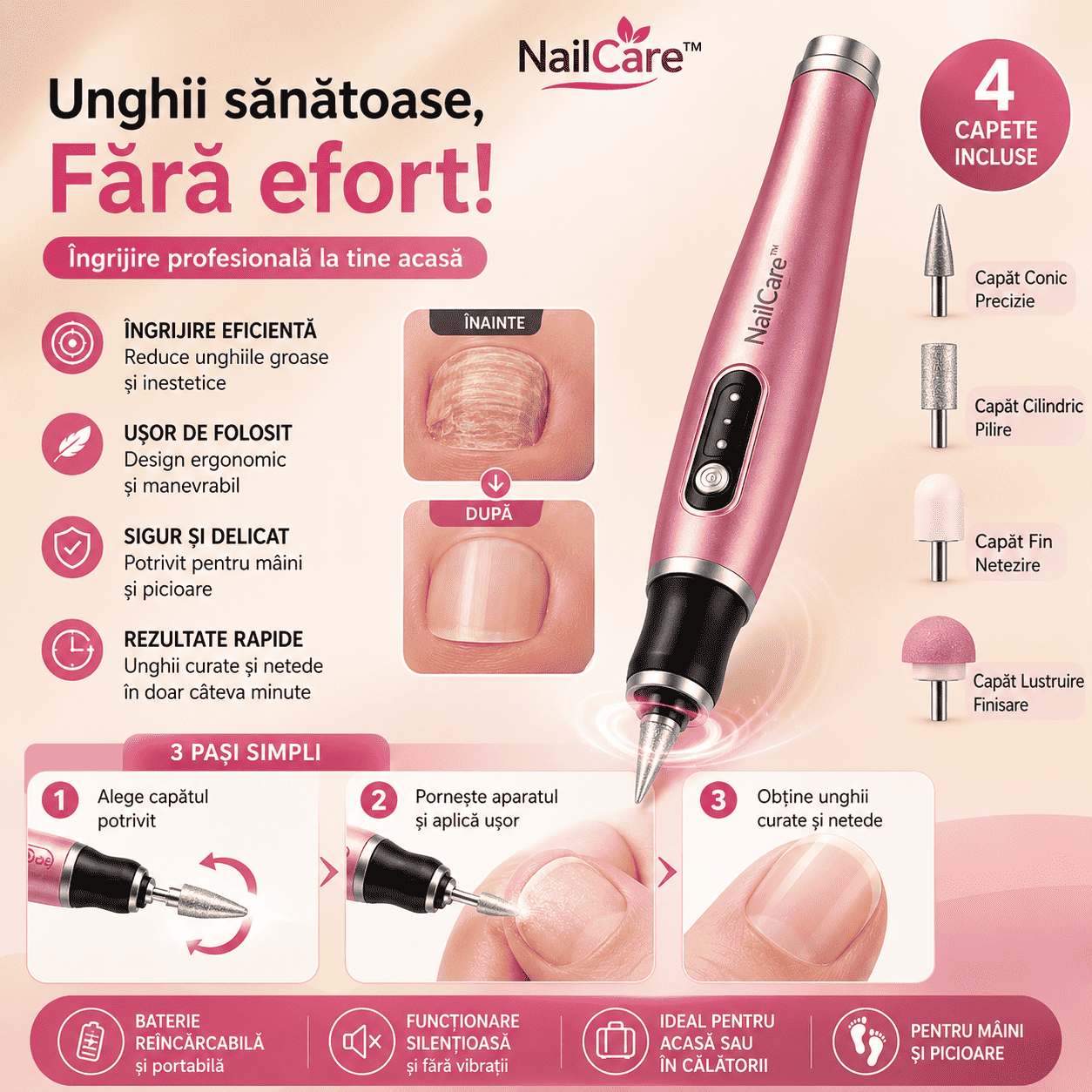 Dispozitiv Profesional Pentru Îngrijirea Unghiilor-UnghiFresh™