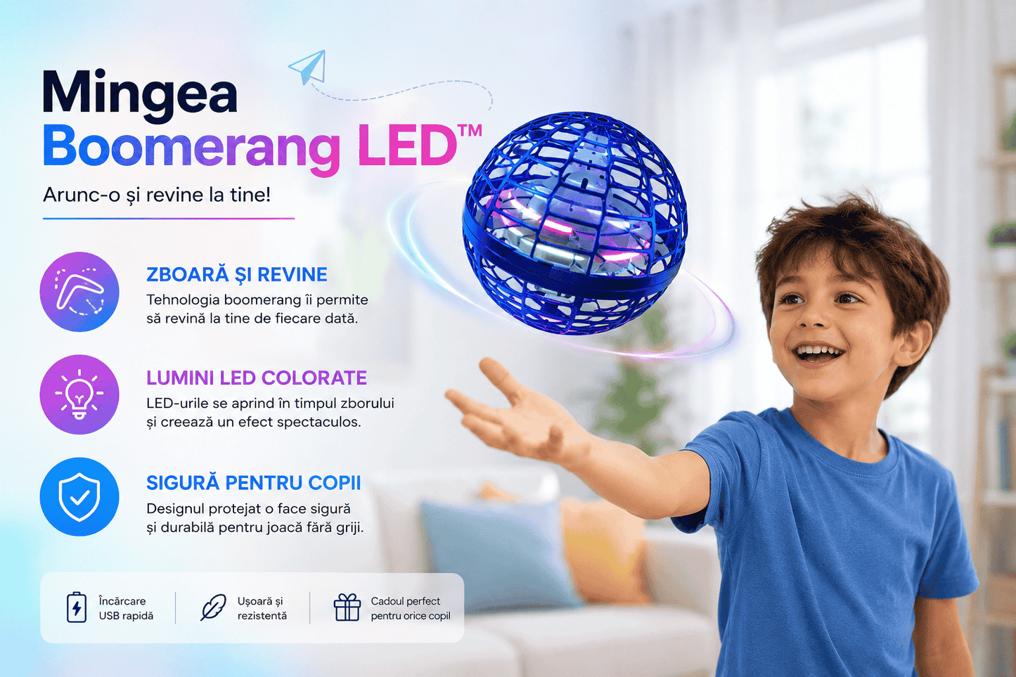 SkyBall™-Mingea Boomerang LED
