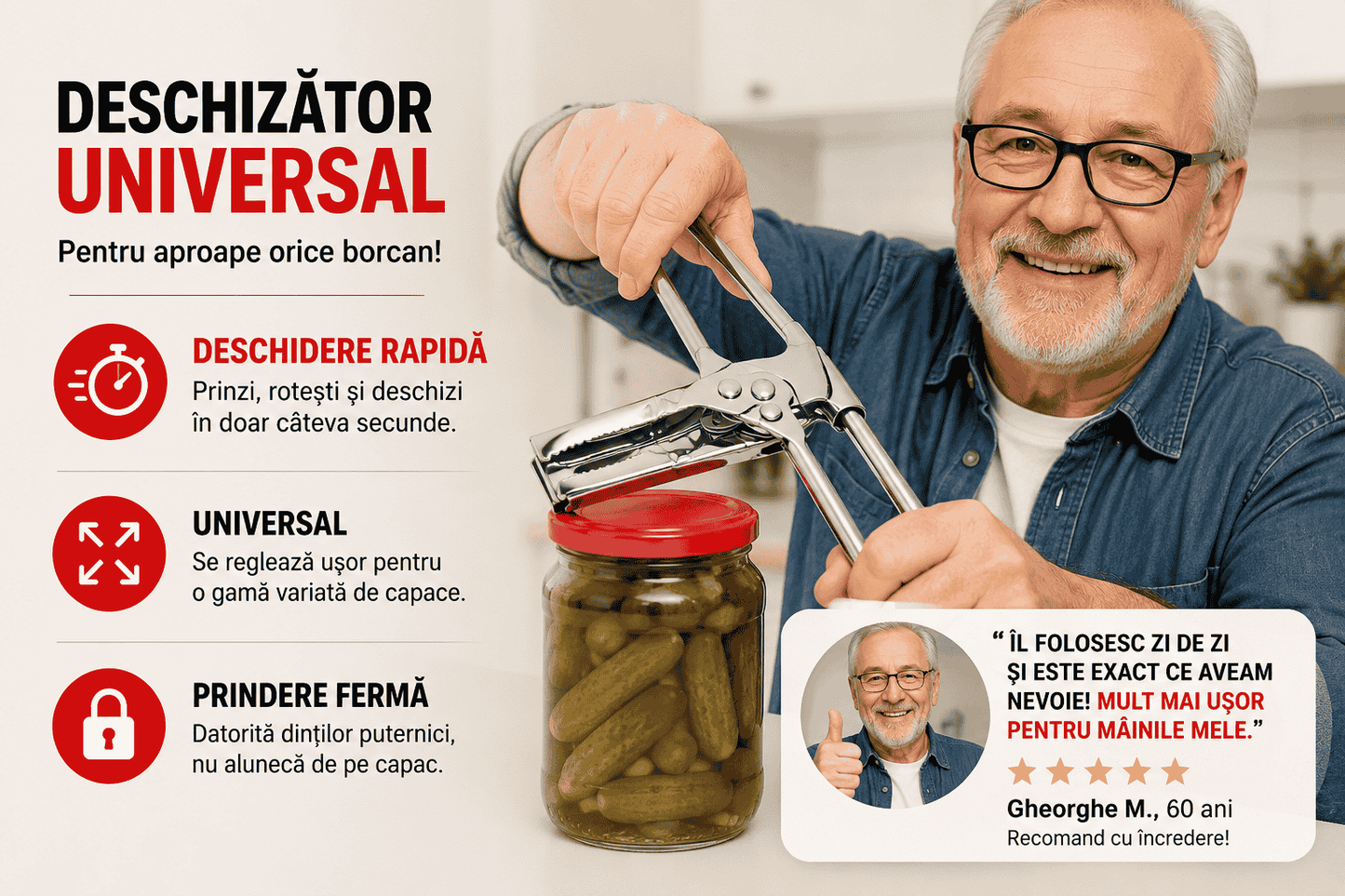 DeschideTot™-Deschizător Reglabil Pentru Capace