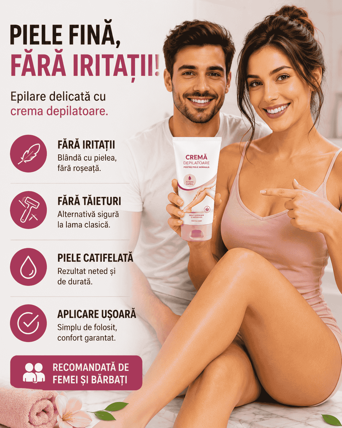 EpilareUșoară™-Cremă pentru epilat