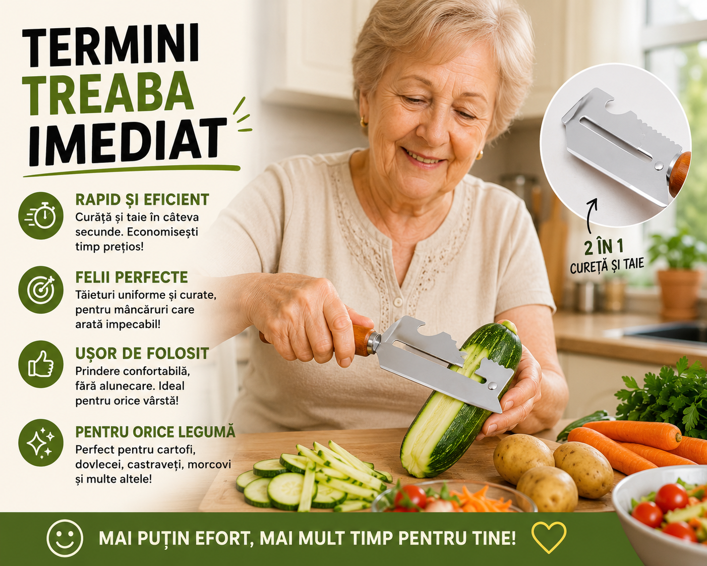 Curățător Multifuncțional 2 în 1 – Tăiere Rapidă🥒