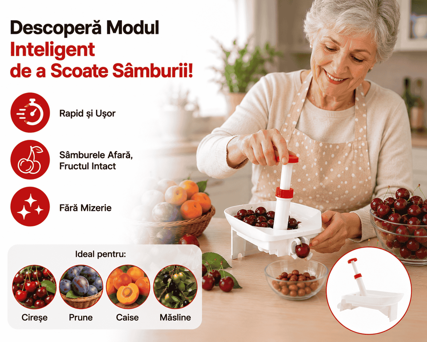 FărăSâmburi™-Aparat Profesional pentru Scos Sâmburi