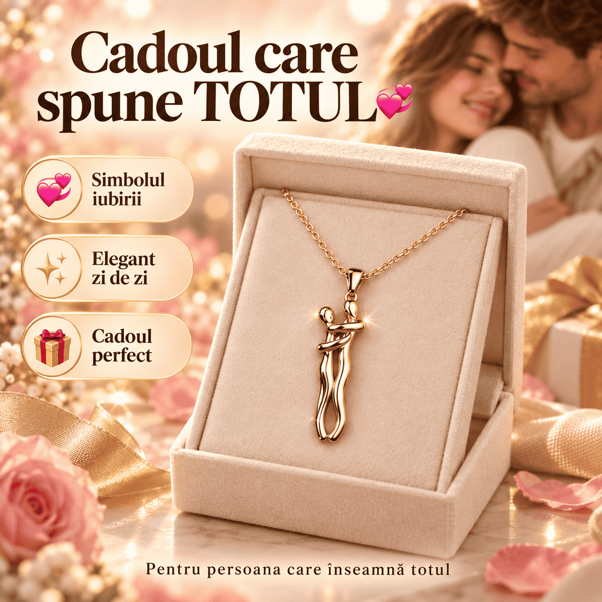 1+1 GRATIS Lănțișor Îmbrățișarea™ – Mereu Împreună