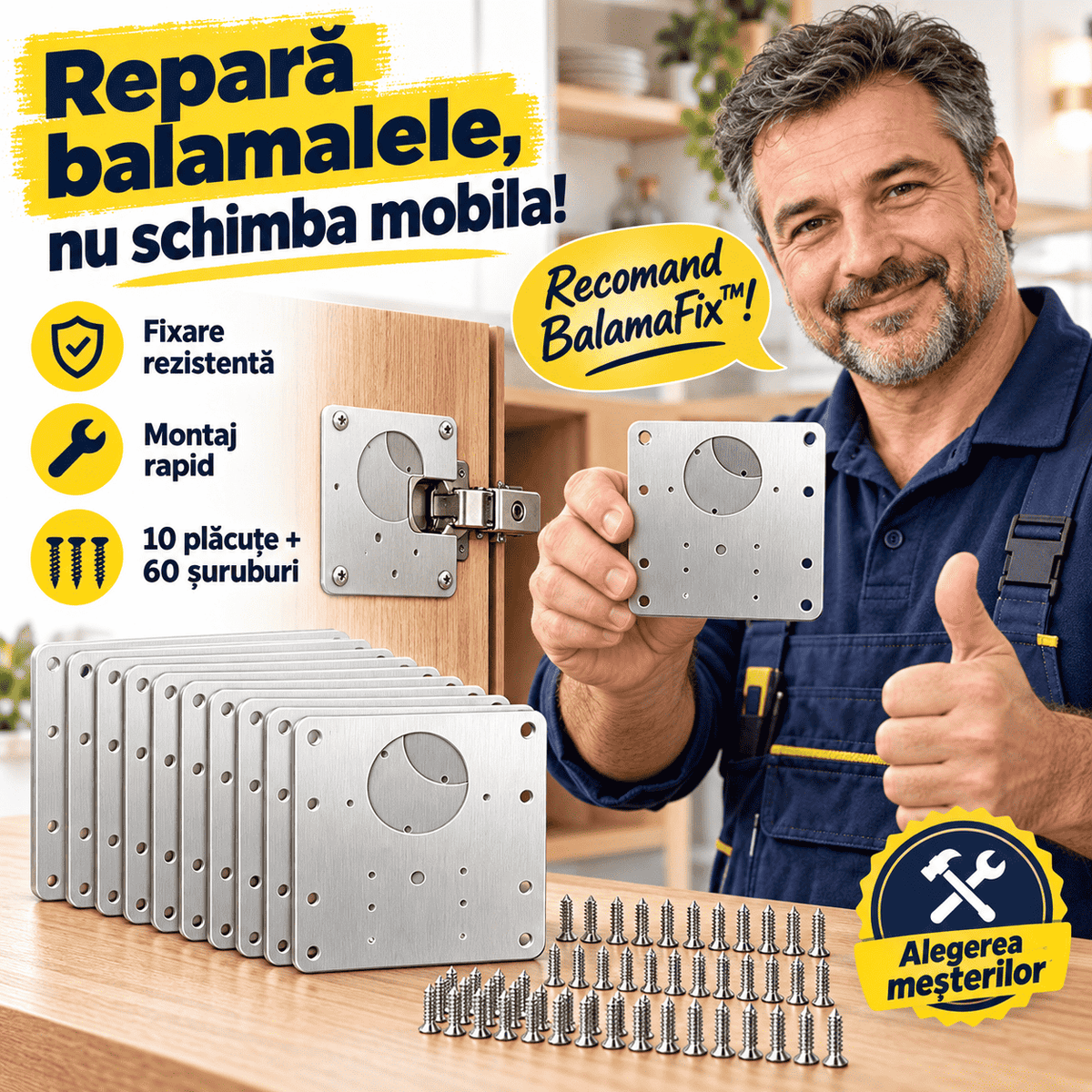 BalamaFix™-Kit de reparat balamalele slăbite-10 Buc
